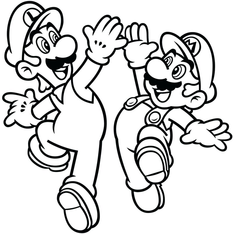 804x804 Mario And Luigi Coloring Super Coloring Pages Super Mario Bros