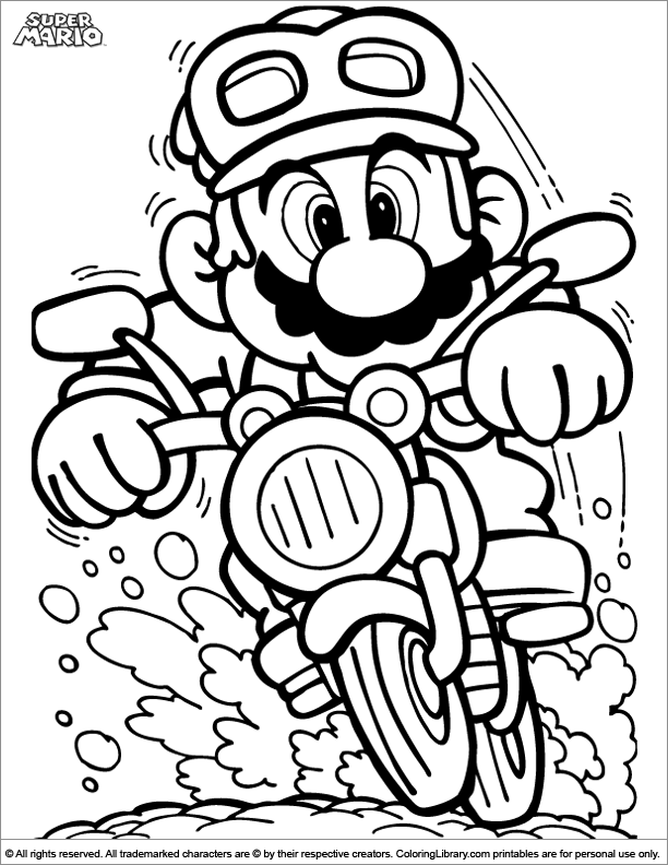 612x792 Super Mario Brothers Coloring Picture