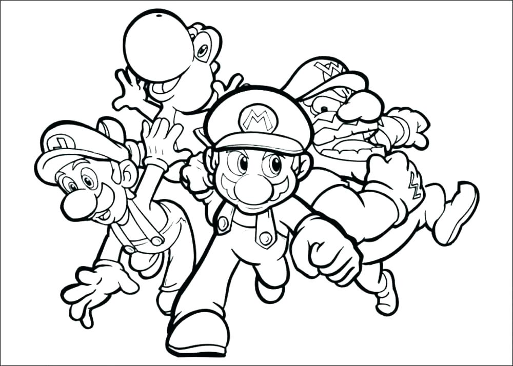 1000x714 Super Mario Coloring Pages Online Super Brothers Coloring Pages