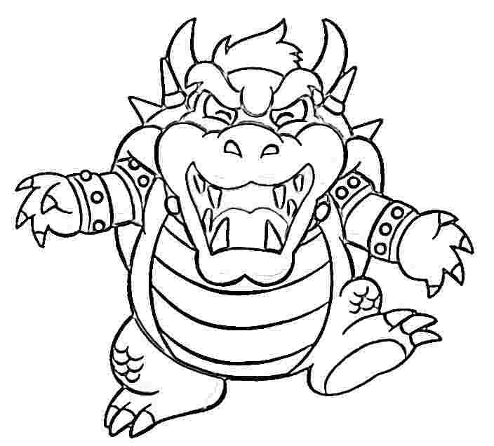 Bowser Coloring Pages 704x636 Bowser Coloring Pages