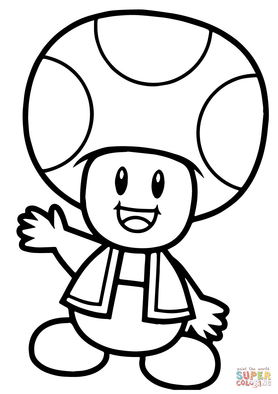 919x1300 Stunning Super Mario Bros Toad Coloring Page At Mario Bros