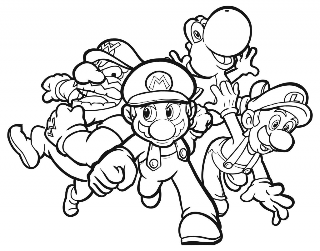 1024x803 Best Mario Bros Cartoon Coloring Pages Free 3200 Printable