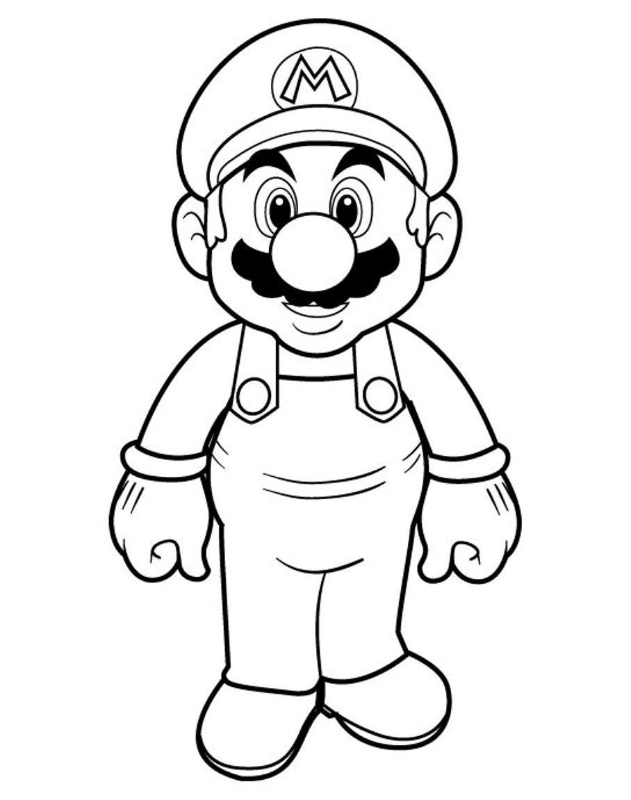 908x1151 Bright Inspiration Mario Bros Coloring Pages For Kids Cartoon