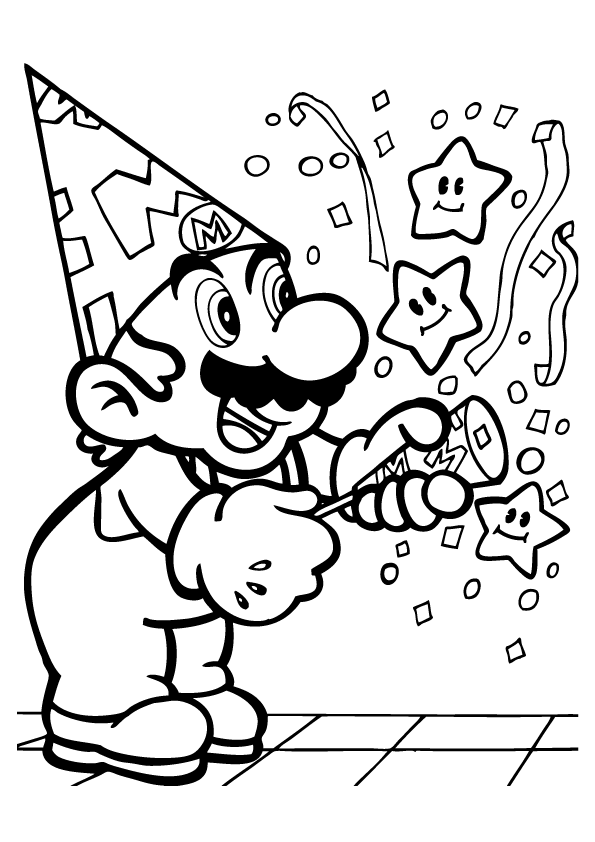 Free Printable Mario Coloring Pages For Kids 595x842 Free Printable Mario Coloring Pages For Kids