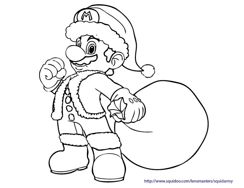 792x612 Super Mario Coloring Pages For Christmas