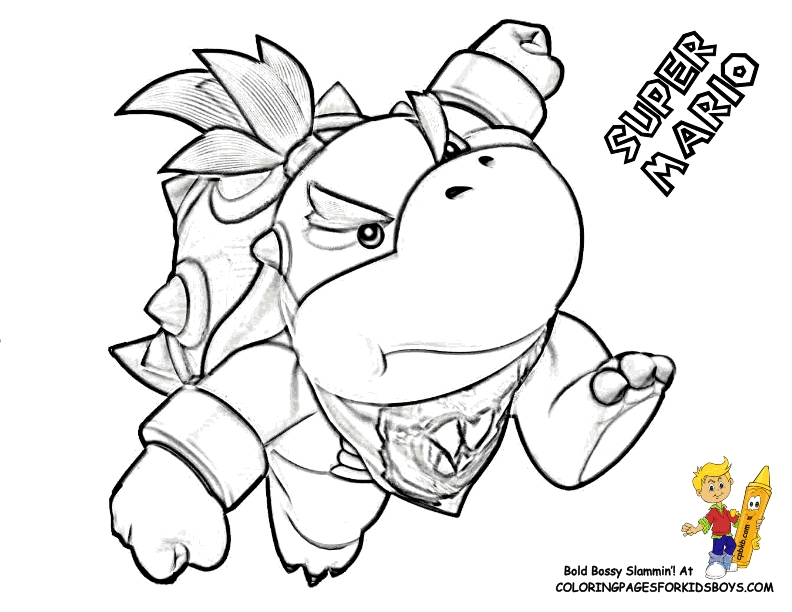 Mario Coloring Pages Bowser