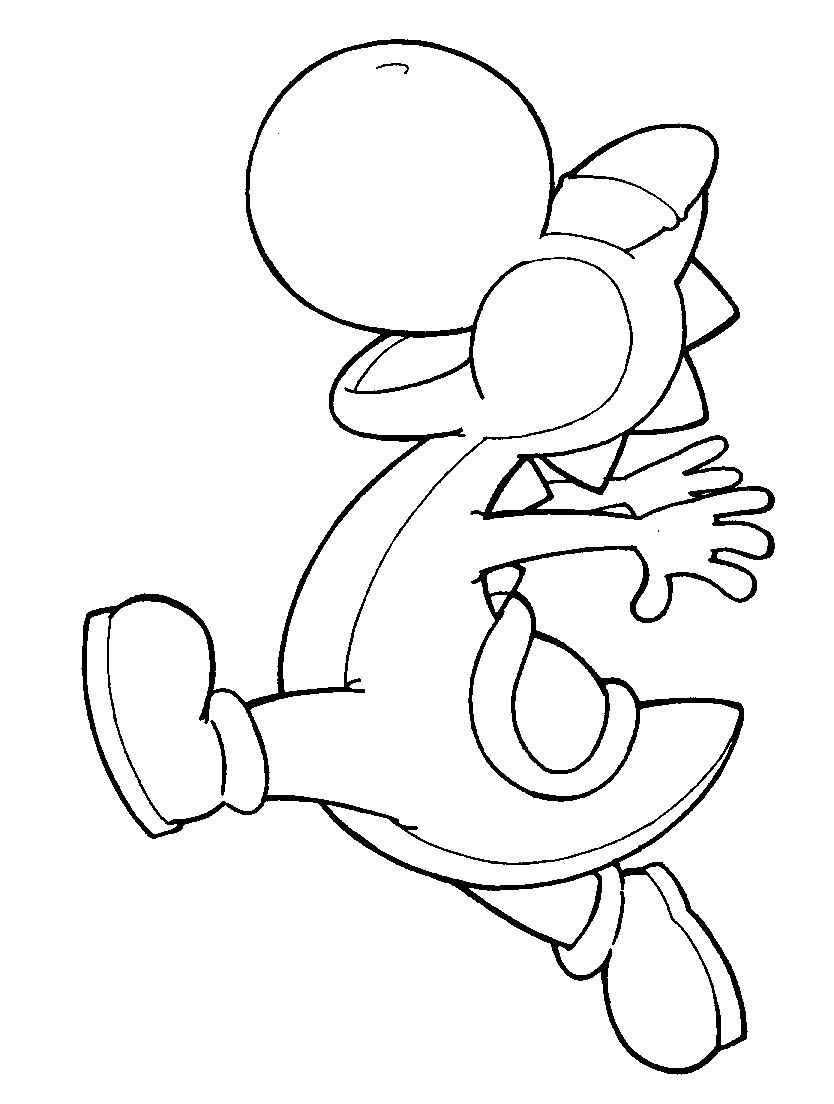 834x1104 Yoshi Mario Mario Bros Mario Bros Coloring Pages Printable
