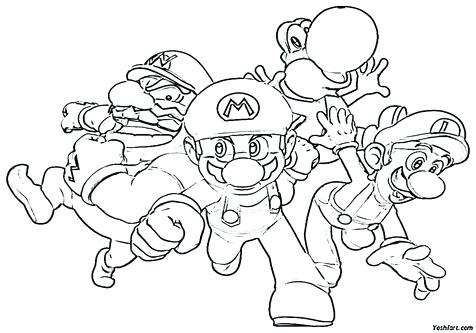 476x333 Super Mario Characters Coloring Pages Devon Creamteas