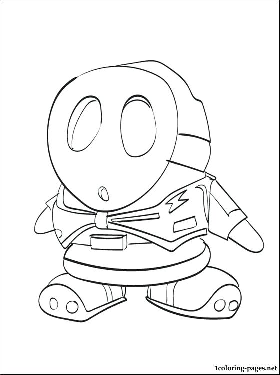 Mario Color Pages Shy Guy Coloring Page To Print Free Mario Color 560x750 Mario Color Pages Shy Guy Coloring Page To Print Free Mario Color