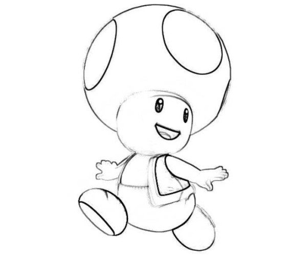 Mario Coloring Pages Print Toad 600x499 Mario Coloring Pages Print Toad