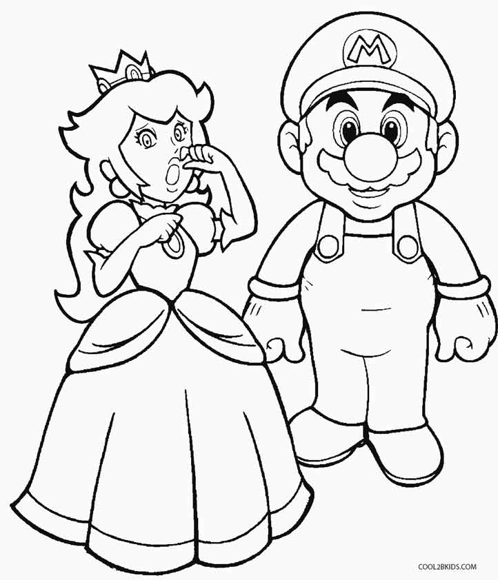 Peach From Mario Coloring Pages 722x842 Peach From Mario Coloring Pages