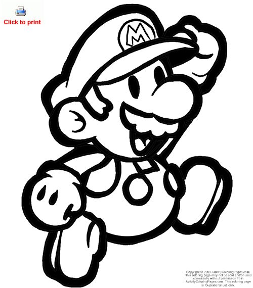 Super Mario Coloring Pages 500x570 Super Mario Coloring Pages