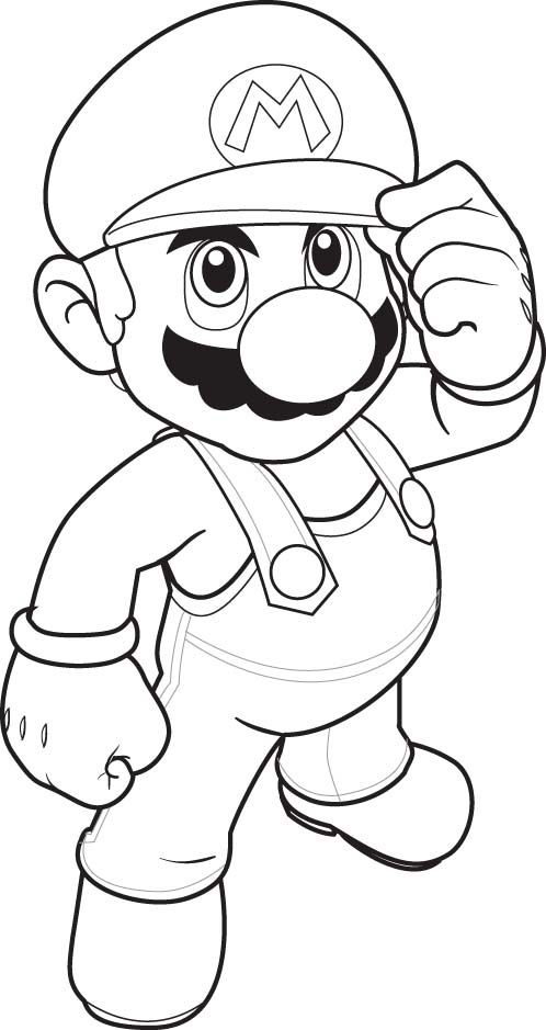 Printable Coloring Pages Mario Coloring Pages To Print Recipes 498x939 Printable Coloring Pages Mario Coloring Pages To Print Recipes