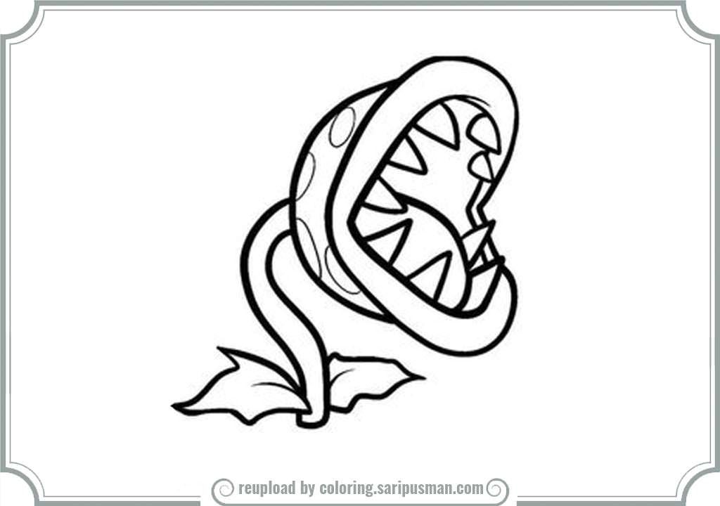 Mario Fire Flower Coloring Pages