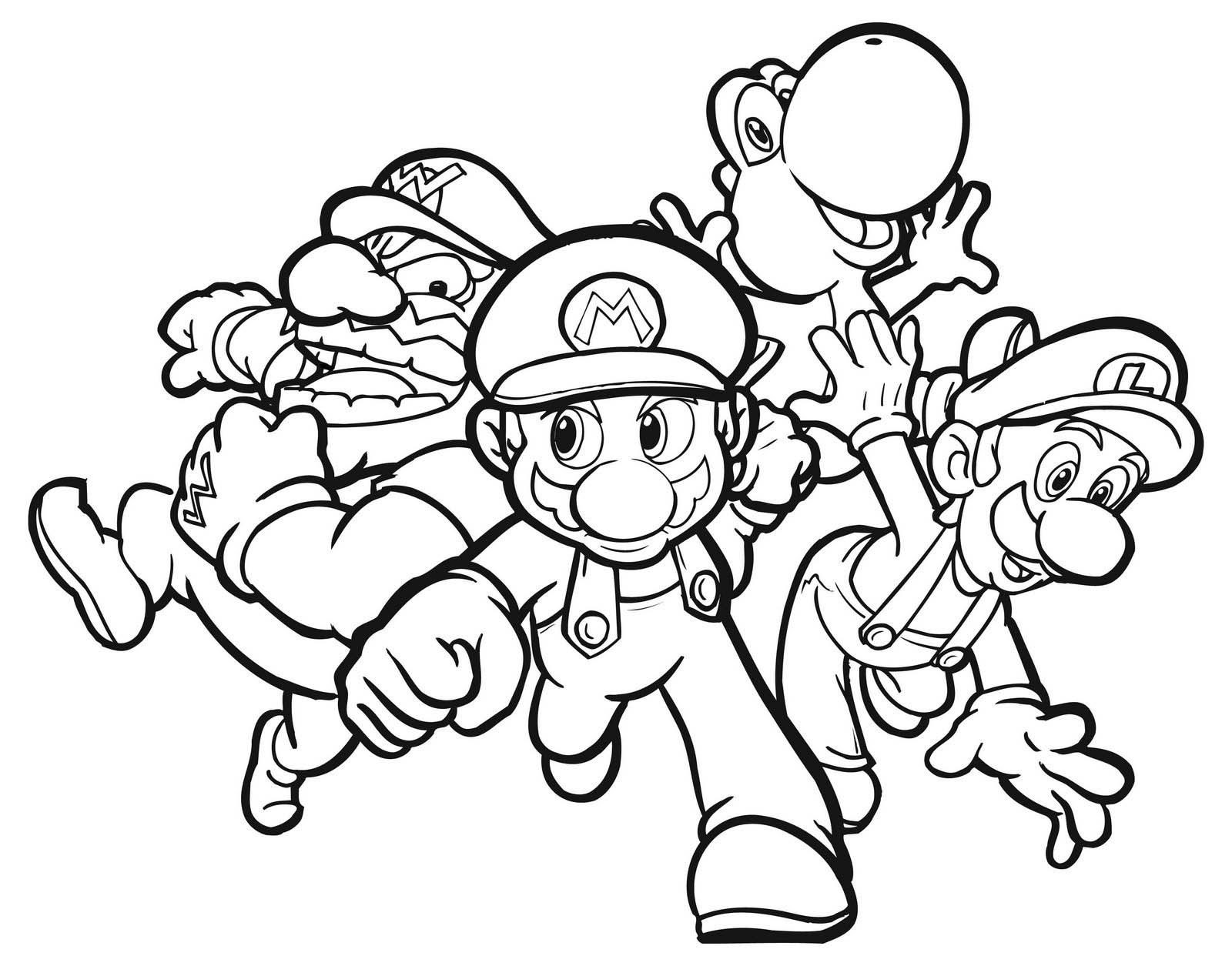 1600x1255 Super Mario Bros Coloring Sheets