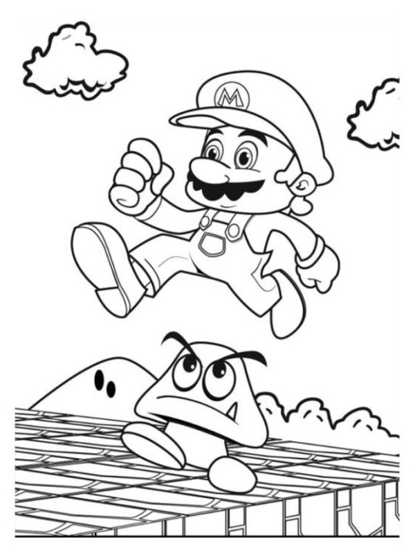 Mario Goomba Coloring Pages at GetColorings.com | Free printable ...