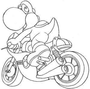 300x297 Yoshi Super Mario Bros Mario Kart Coloring Pages Yoshi. Mario