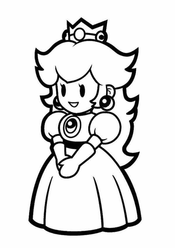 600x850 Princess Peach Coloring Pages To Print Bautismo Adam