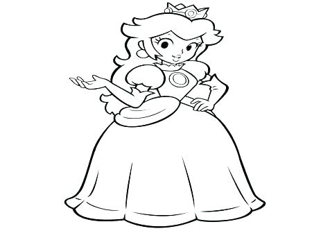 Mario Kart Peach Coloring Pages at GetColorings.com | Free printable ...