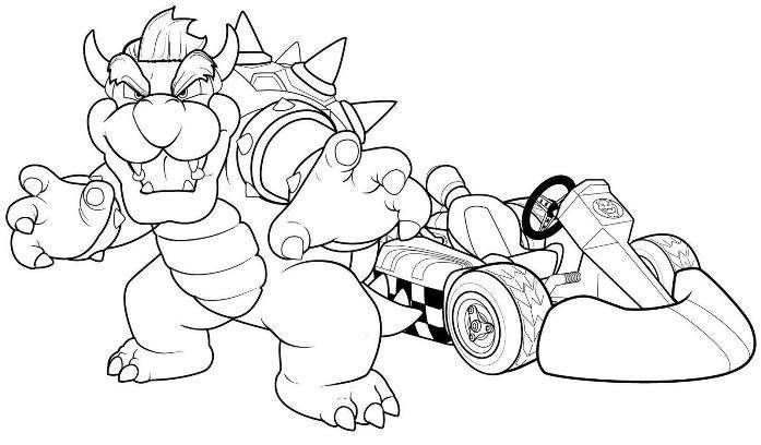 Bowser Mario Kart Coloring Pages, Mario Kart Wii Toadette Coloring 697x408 Bowser Mario Kart Coloring Pages, Mario Kart Wii Toadette Coloring