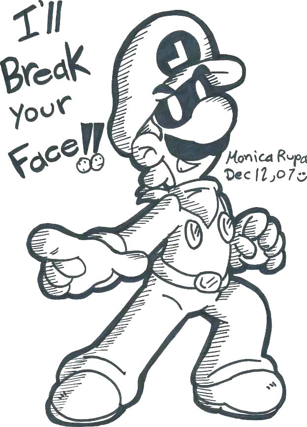 624x866 Mario Luigi Coloring Pages Deepart