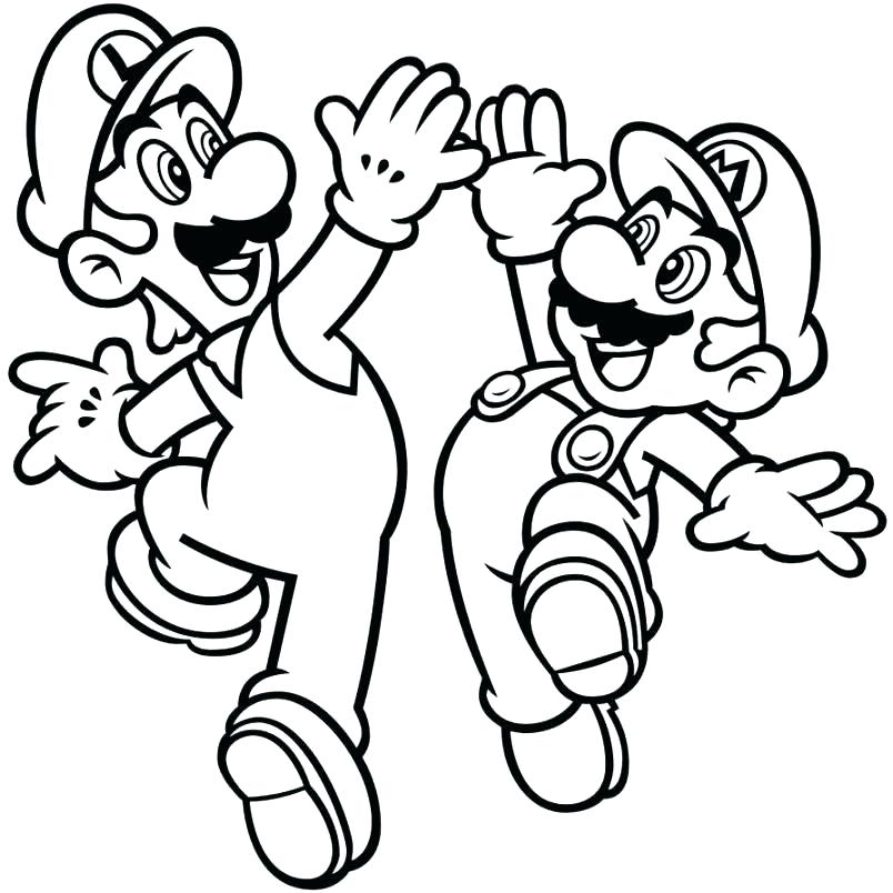 804x804 Free Printable Coloring Pages And To Print Super Mario Luigi
