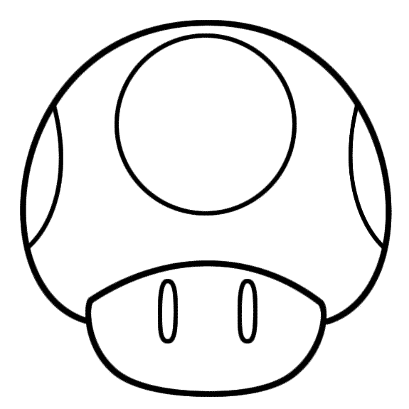 Mario Mushroom Coloring Pages 575x575 Mario Mushroom Coloring Pages