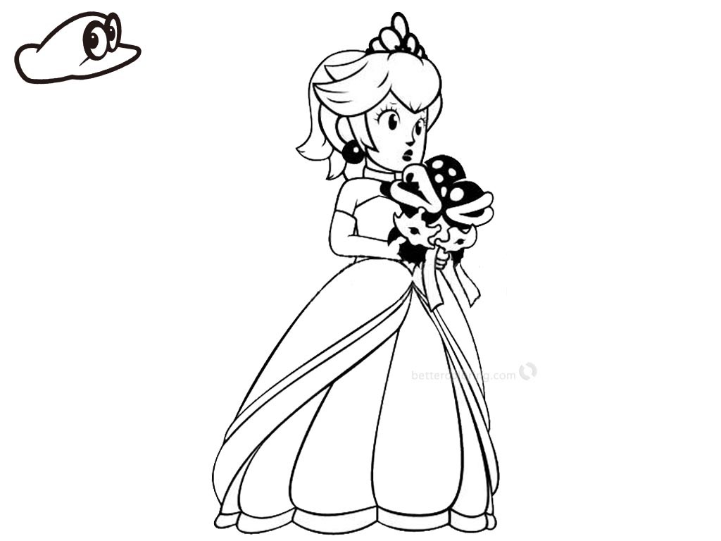Mario Odyssey Cappy Coloring Coloring Pages