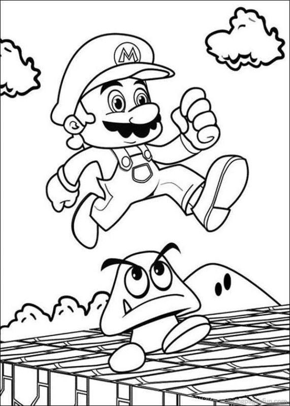 571x800 Super Mario Bros Coloring Pages 36 Homemade Products