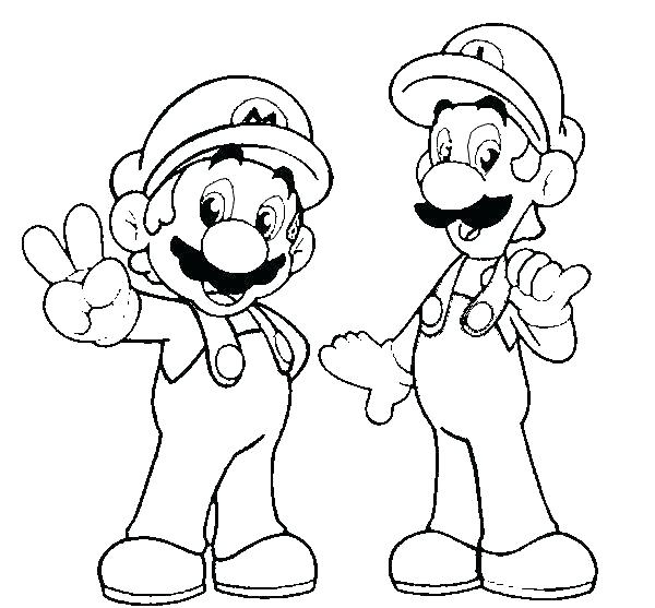 600x557 Mario Luigi Coloring Pages Coloring Pages And Coloring Pages