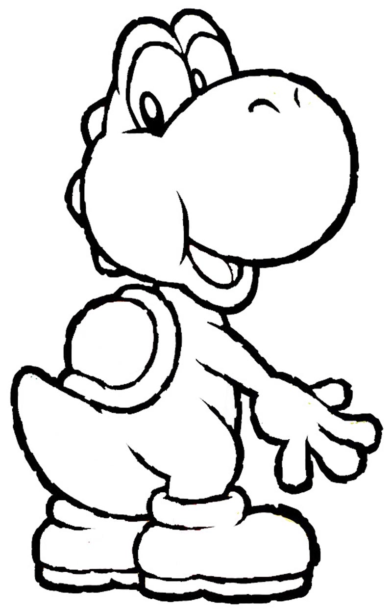 800x1247 Cute Super Mario Friends Yoshi Coloring Pages