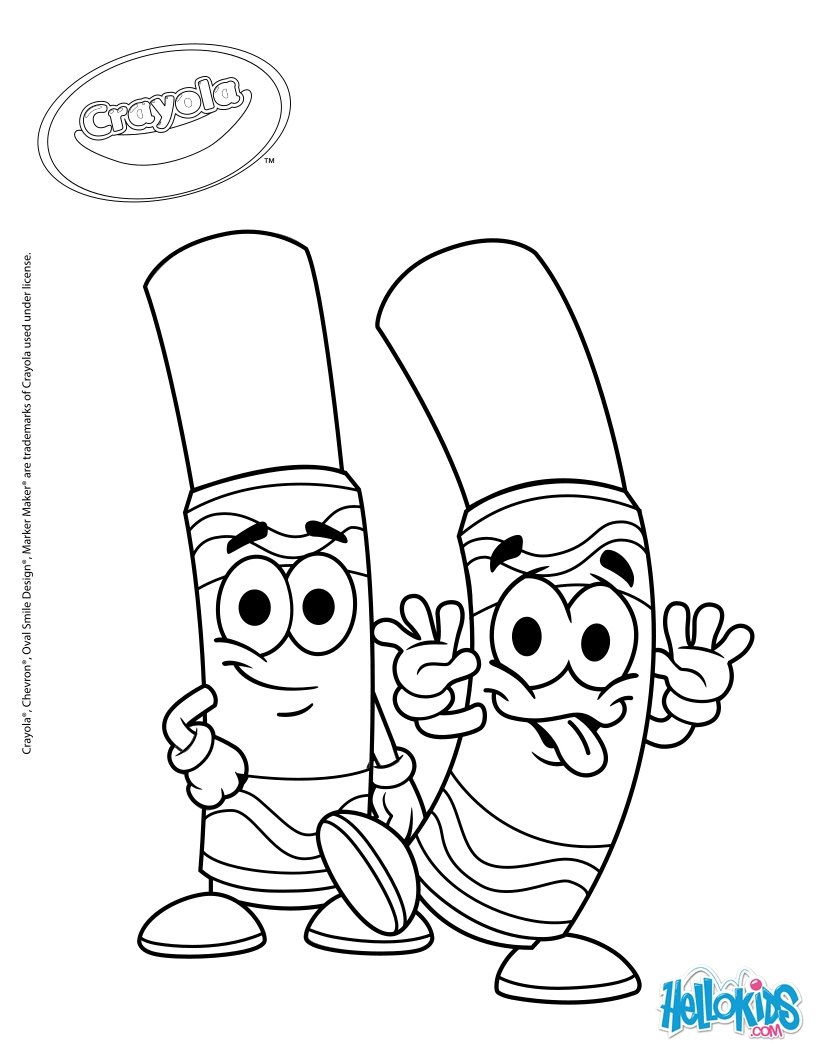Crayola Markers Coloring Page 820x1060 Crayola Markers Coloring Page