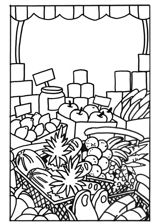 Coloring Page Market 531x750 Coloring Page Market
