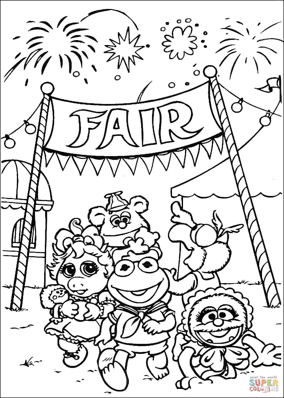 Muppet Babies Goes To Fair Market Coloring Page Free Printable 1133x1588 Muppet Babies Goes To Fair Market Coloring Page Free Printable