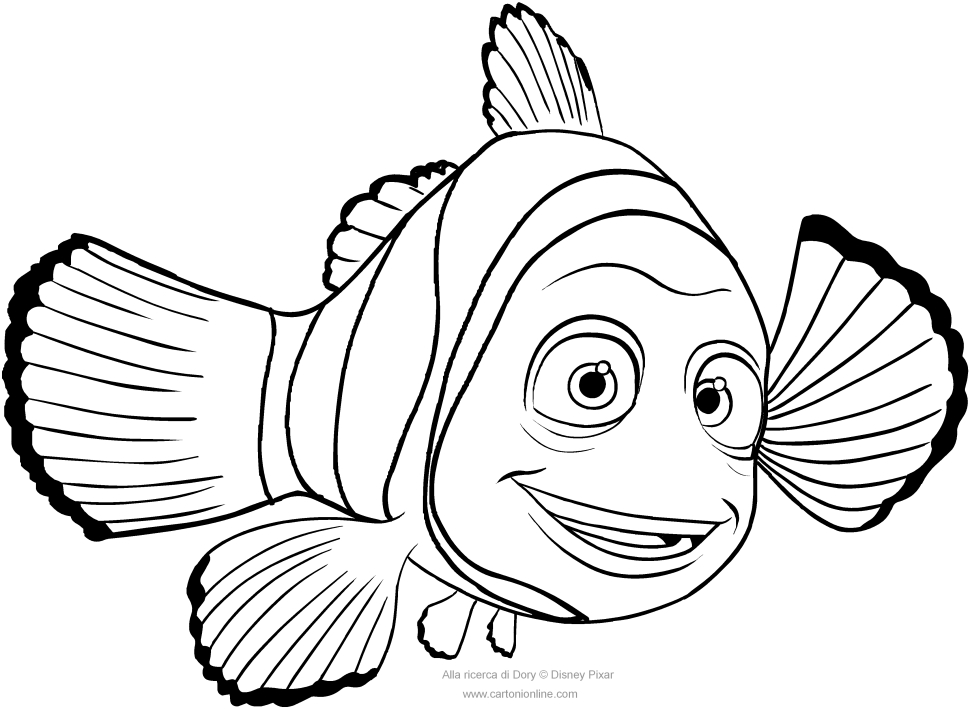 970x709 Marlin (Finding Dory) Coloring Pages