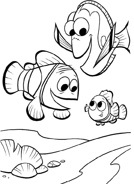 541x740 Pictures Finding Nemo With Dory And Marlin Coloring Pages