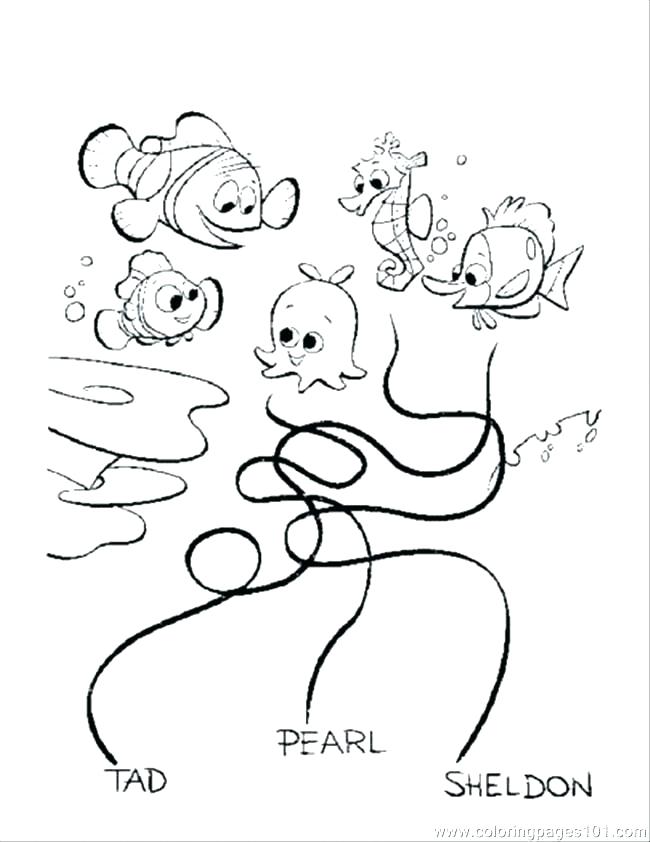 650x842 Finding Nemo Coloring Pages Marlin
