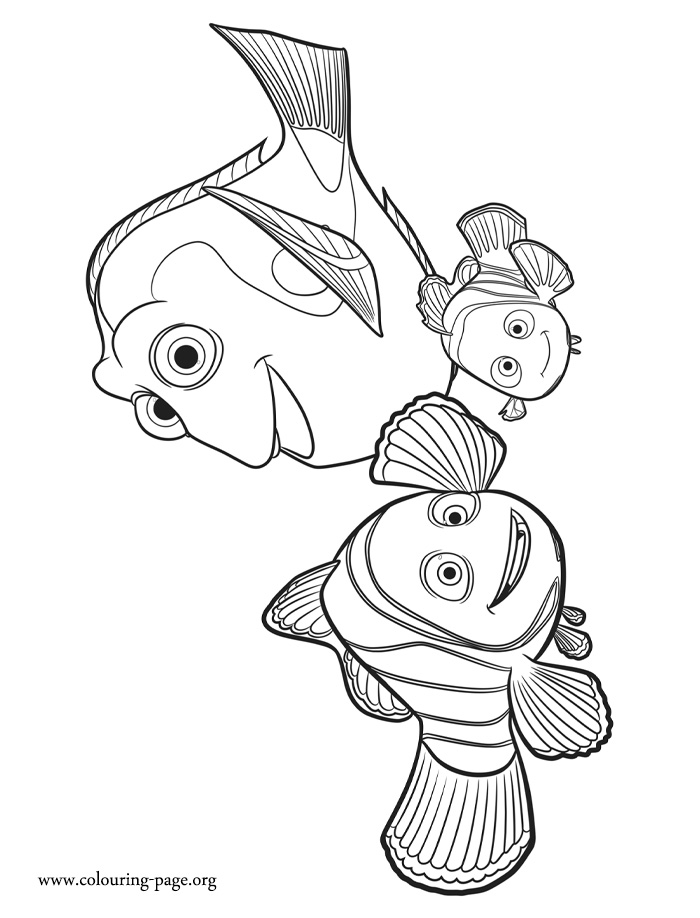 700x918 Finding Dory Marlin Nemo And Dory Coloring Page