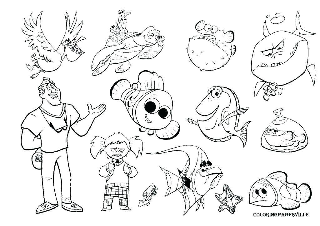 1024x724 Finding Nemo Coloring Page Finding Coloring Page Best Of Finding