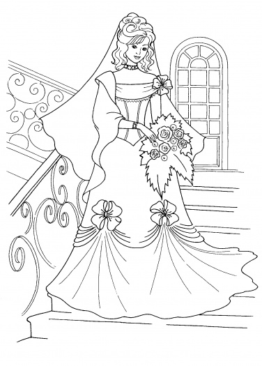 Barbie Wedding Dress Coloring Pages Barbie In Dress Coloring Page 376x525 Barbie Wedding Dress Coloring Pages Barbie In Dress Coloring Page