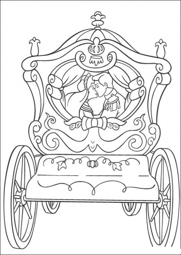 Cinderella's Wedding Cart Coloring Page Super Coloring 374x525 Cinderella's Wedding Cart Coloring Page Super Coloring