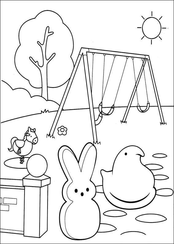 567x794 Easter Marshmallow Peeps Coloring Pages