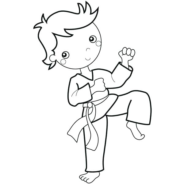 600x600 Taekwondo Coloring Pages Jr Karate Kids Family Martial Arts