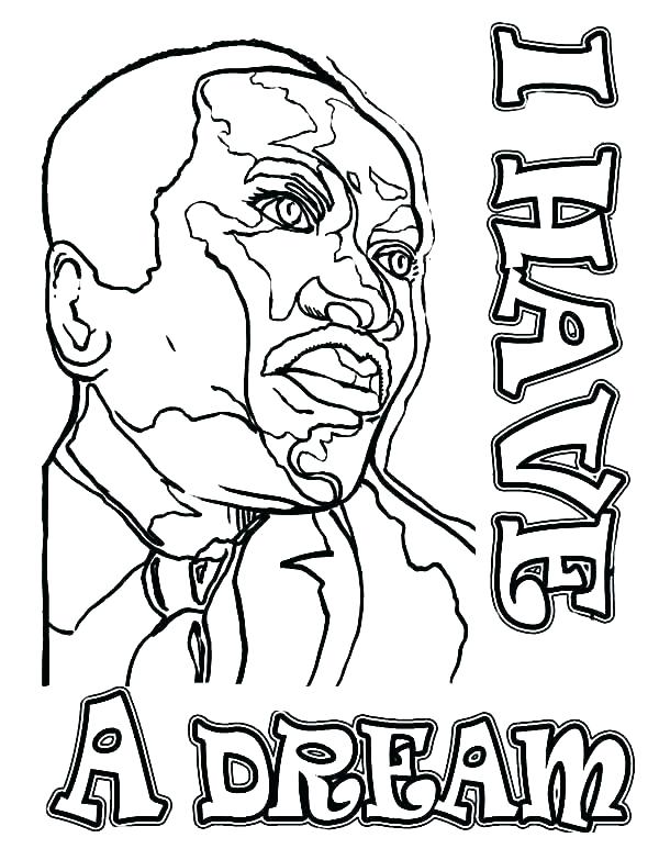 Martin Luther King Coloring Pages Free 600x783 Martin Luther King Coloring Pages Free