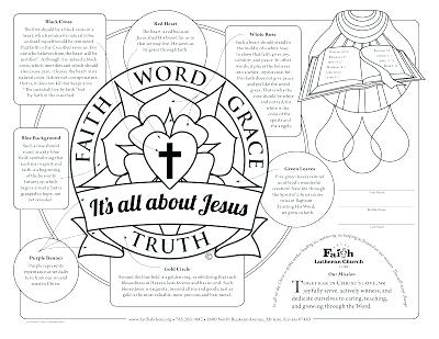 400x309 Martin Luther Rose Coloring Page Reformation Art Its All About