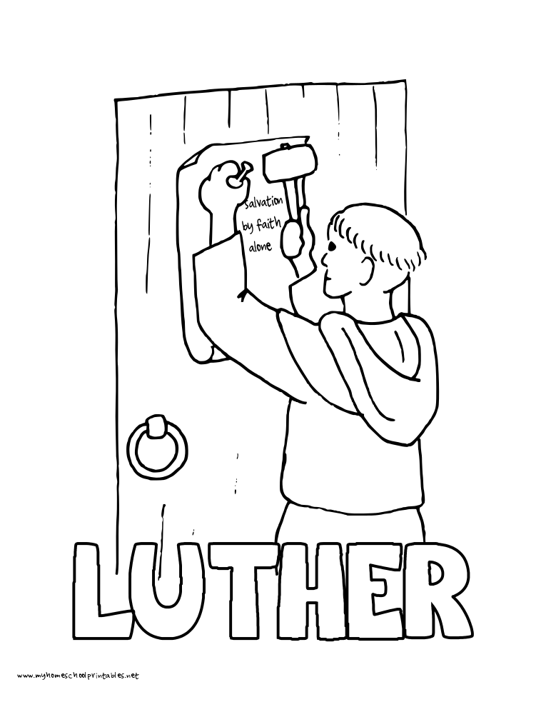 765x990 History Coloring Pages Volume 3 Martin Luther, Luther And Thesis