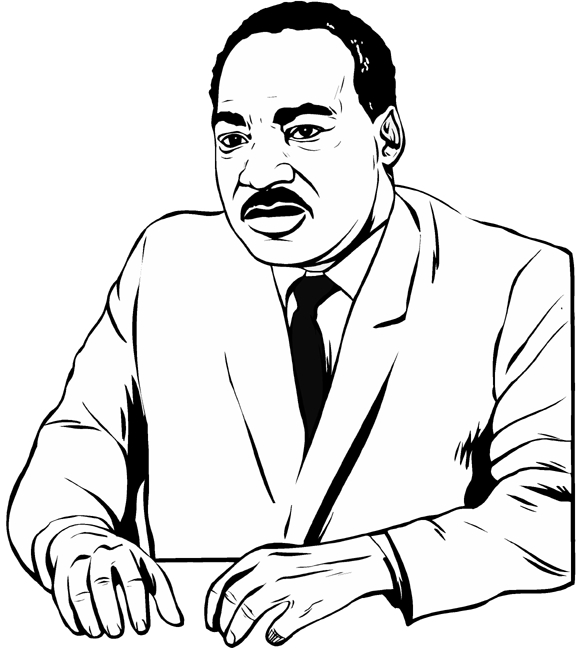 Martin Luther King Pictures To Color Collection 576x648 Martin Luther King Pictures To Color Collection