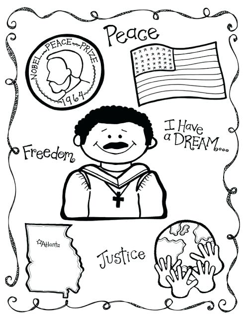 493x640 Mlk Coloring Sheets Free Printable Martin King Coloring Pages