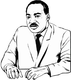 Martin Luther King Para Colorear Imprimible 236x265 Martin Luther King Para Colorear Imprimible