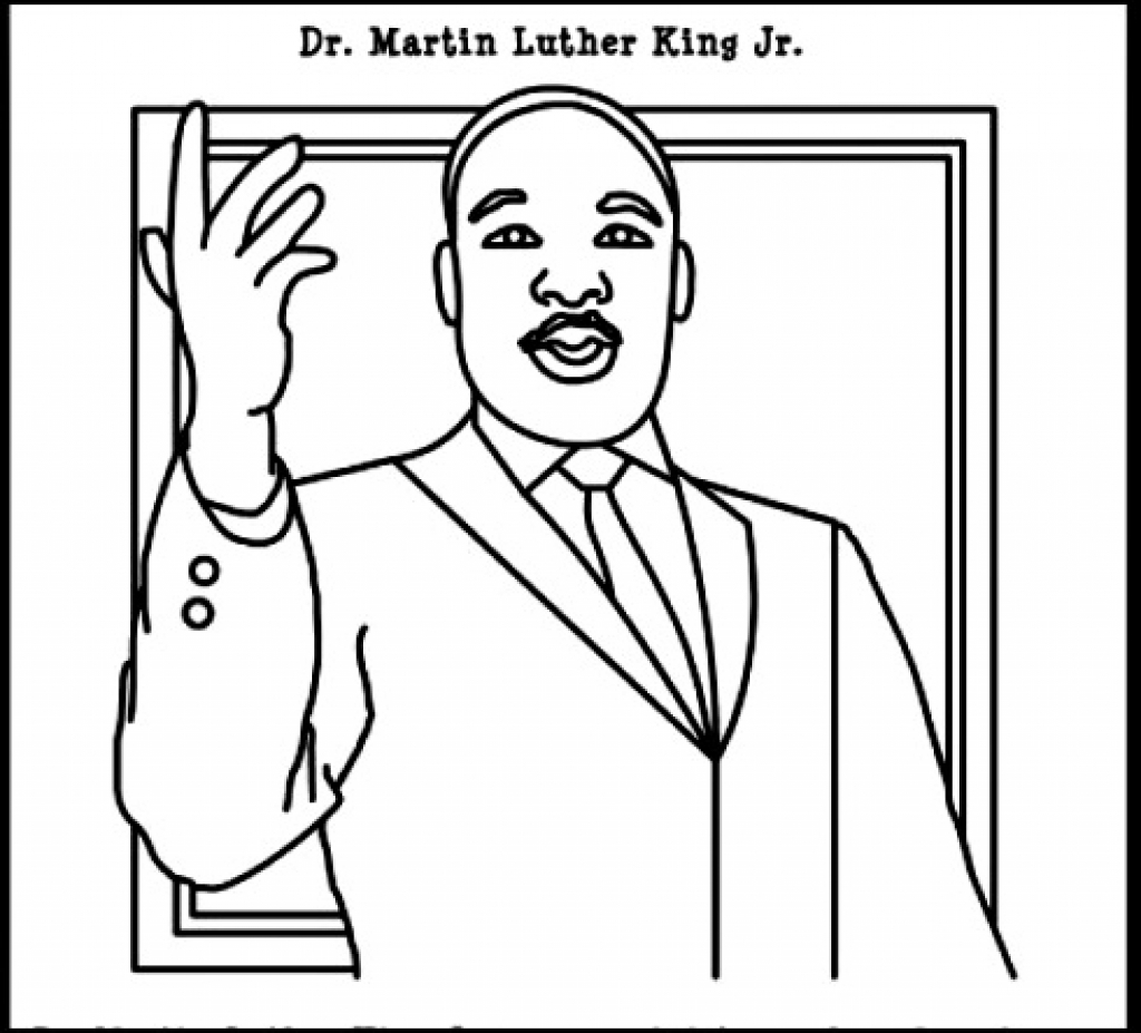 Martin Luther King Coloring Pages 1024x927 Martin Luther King Coloring Pages